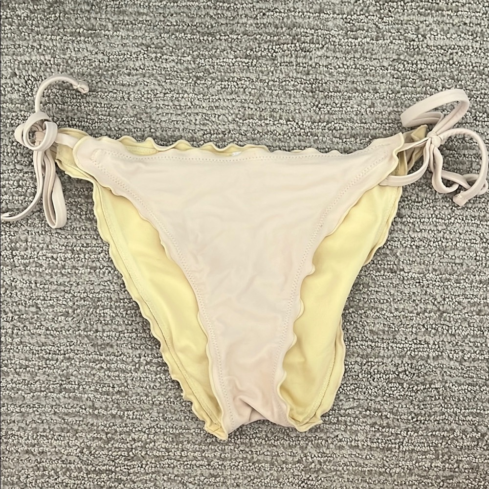 Yellow and Cream Bikini Bottom